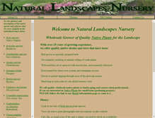 Tablet Screenshot of naturallandscapesnursery.com